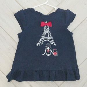 Girls 3T Gymboree Eiffel Tower Cap Sleeve Tee